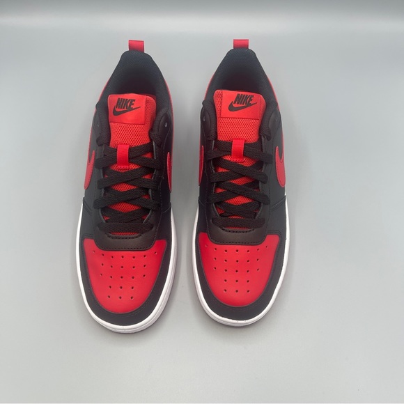 Nike Court Borough Low 2 Big Girl' Shoes/color Black/White/University Red - Picture 8 of 17